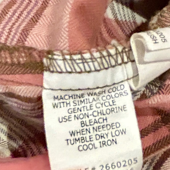 Legacy Falls For Her Dusty Orange Plaid Button Down Top With Knit Hoodie Small - Picture 9 of 9